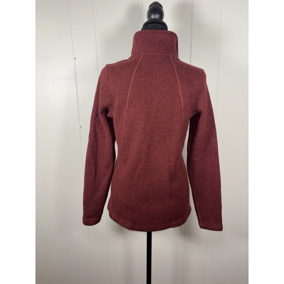 The North Face Crescent Sunset Jacket Barola Red Heather Sweater Women's S - Picture 3 of 10